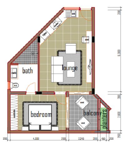 1 Bedroom Apartment (Type 2)