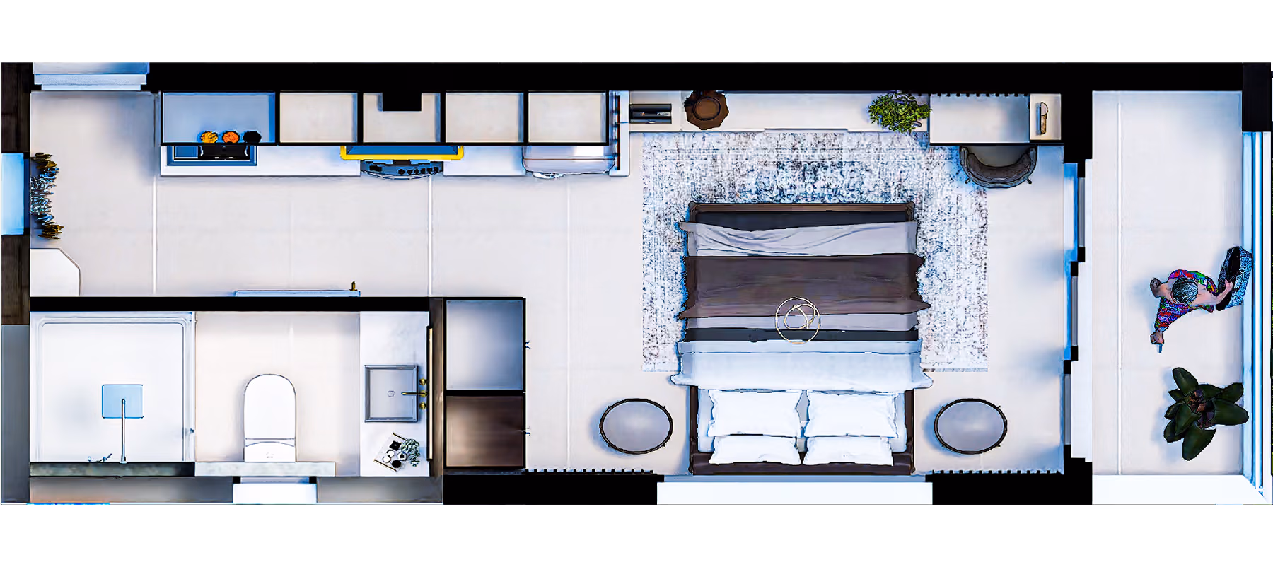 Studio Apartment Floor Layout